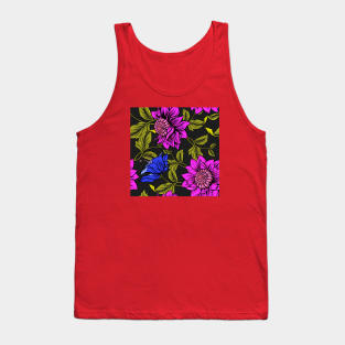 Colorful Flower Illustration Tank Top